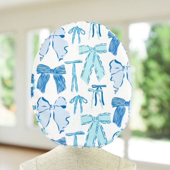 PREMIUM Blue Bows~ Euro Style Scrub Cap, Unisex Nurse Cap, CNA, MD, Tech, Vet. - Picture 1 of 4